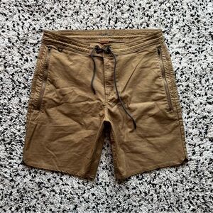 Roark Layover Shorts 19" Dark Khaki Stretch Drawstring Waist RS288 Men's Size 32